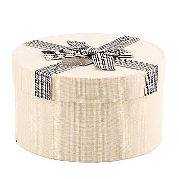 Подарункова коробка кругла, Беж з бантом, текстурна, 20*20 *11 см, 250306093 Подарункова коробка кругла, Беж з бантом, текстурна, 20*20 *11 см, 250306093
