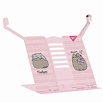 Підставка для книг з додатковими фіксаторами "Pusheen", метал, рожева, 470519 Yes Підставка для книг з додатковими фіксаторами "Pusheen", метал, рожева, 470519 Yes