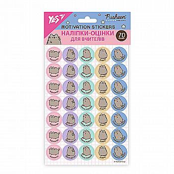 Наліпки-оцінки Yes "Pusheen" круглі, 955396 Наліпки-оцінки Yes "Pusheen" круглі, 955396