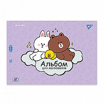 Альбом для малювання "Line Friends" А4 28 арк/100 скоба, з перфорацією, (9322) 130605 YES Альбом для малювання "Line Friends" А4 28 арк/100 скоба, з перфорацією, (9322) 130605 YES