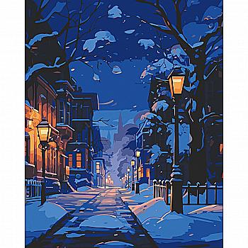 Картина по номерам 40*50 см "Зимняя ночь", 11051-AC