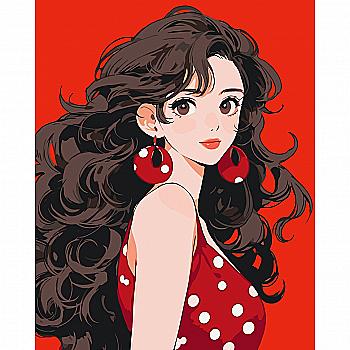 Набір для розпису по номерах 40*50 см "Anime girl", 10132-AC