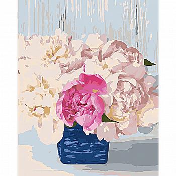 Набір для розпису по номерах 40*50 см "Перламутрові півонії", 12126-AC