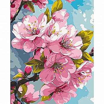 Набір для розпису по номерах 40*50 см "Цвіт сакури", 13099-AC Набір для розпису по номерах 40*50 см "Цвіт сакури", 13099-AC