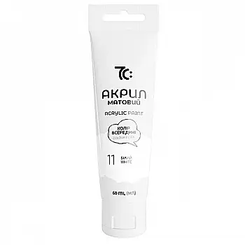 Акрил матовый Белый, 60 мл, 7С:, ГАММА Акрил матовый Белый, 60 мл, 7С:, ГАММА