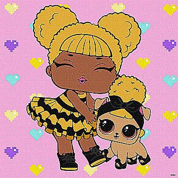 Картина по номерам "L.O.L. Surprise! TroopSurprise Queen Bee With Queen Pup" 40*40 см, KHO6287, ТМ "Ideyka" Картина по номерам "L.O.L. Surprise! TroopSurprise Queen Bee With Queen Pup" 40*40 см, KHO6287, ТМ "Ideyka"