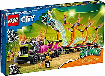 Конструктор Lego City "Задание с каскадерским грузовиком и огненным кругом", 60357 Конструктор Lego City "Задание с каскадерским грузовиком и огненным кругом", 60357