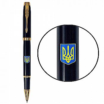 Ручка-ролер IM Ukraine Black позол. ролл. Герб Украины син-желт. Parker, 22022_T0076u Ручка-ролер IM Ukraine Black позол. ролл. Герб Украины син-желт. Parker, 22022_T0076u
