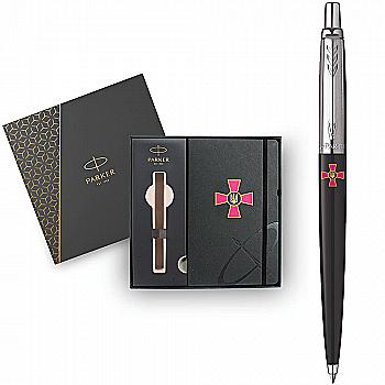 Ручка Parker Jotter Originals Army Black кул. Эмбл. ВСУ + блокнот Parker + подар.упак., 15632b24_W0010u Ручка Parker Jotter Originals Army Black кул. Эмбл. ВСУ + блокнот Parker + подар.упак., 15632b24_W0010u