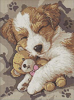 Алмазная мозаика "Спящий джек-рассел" 30*40 см, AMO8036, ТМ "Ideyka" Алмазная мозаика "Спящий джек-рассел" 30*40 см, AMO8036, ТМ "Ideyka"