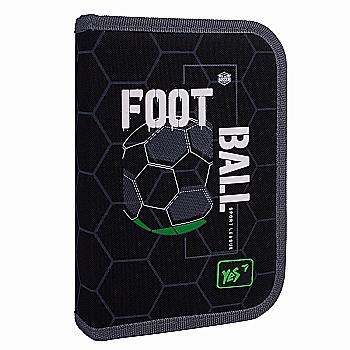 Пенал жесткий YES HP-03 "Football Time" одинарный с клапаном, 533663 Пенал жесткий YES HP-03 "Football Time" одинарный с клапаном, 533663