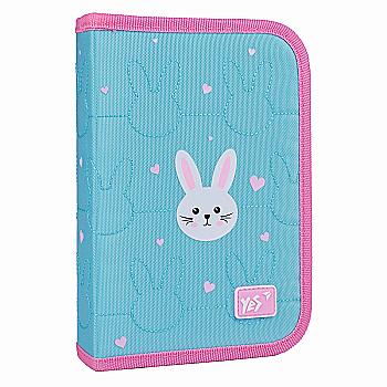 Пенал жесткий YES HP-04 "Funny Bunny" одинарный с двумя клапанами, 533625 Пенал жесткий YES HP-04 "Funny Bunny" одинарный с двумя клапанами, 533625