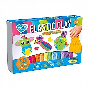 Набор для лепки с воздушным пластилином "Elastic Clay" TM Lovin, 30 стиков, 70141 Набор для лепки с воздушным пластилином "Elastic Clay" TM Lovin, 30 стиков, 70141