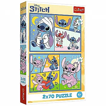 Пазл "2х70" - Lilo&Stitch: Зі Стічем не нудно, 34444, Trefl Пазл "2х70" - Lilo&Stitch: Зі Стічем не нудно, 34444, Trefl