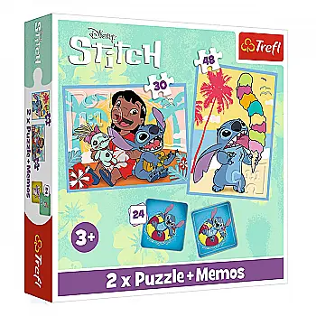 Пазл "2 in 1 + memos" - Lilo&Stitc: Щасливі, 93585, Trefl Пазл "2 in 1 + memos" - Lilo&Stitc: Щасливі, 93585, Trefl