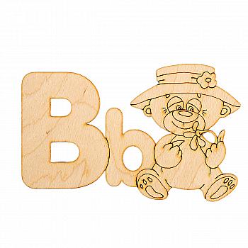Заготівка дерев`яна Алфавіт латиниця, літера B, ACP-002 Заготівка дерев`яна Алфавіт латиниця, літера B, ACP-002