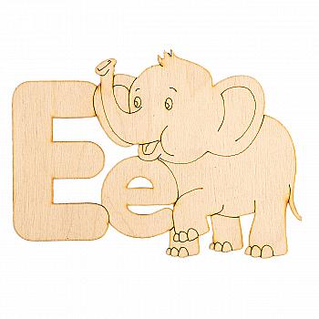 Заготівка дерев`яна Алфавіт латиниця, літера E, ACP-005 Заготівка дерев`яна Алфавіт латиниця, літера E, ACP-005
