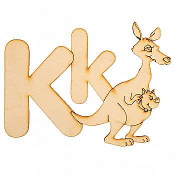 Заготівка дерев`яна Алфавіт латиниця, літера K, ACP-011 Заготівка дерев`яна Алфавіт латиниця, літера K, ACP-011