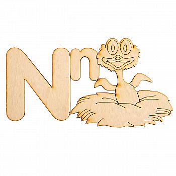 Заготівка дерев`яна Алфавіт латиниця, літера N, ACP-014 Заготівка дерев`яна Алфавіт латиниця, літера N, ACP-014