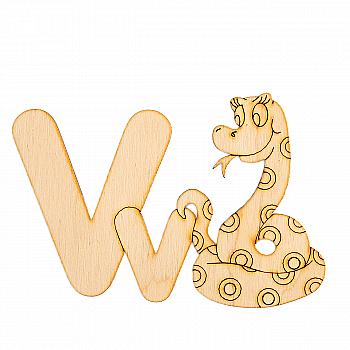 Заготівка дерев`яна Алфавіт латиниця, літера V, ACP-022 Заготівка дерев`яна Алфавіт латиниця, літера V, ACP-022