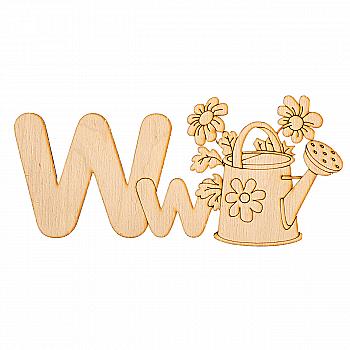 Заготівка дерев`яна Алфавіт латиниця, літера W, ACP-023 Заготівка дерев`яна Алфавіт латиниця, літера W, ACP-023