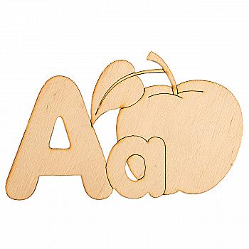 Заготівка дерев`яна Алфавіт латиниця, літера А, ACP-001 Заготівка дерев`яна Алфавіт латиниця, літера А, ACP-001