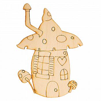 Заготівка дерев`яна "Будиночок-мухомор", R073 Заготівка дерев`яна "Будиночок-мухомор", R073