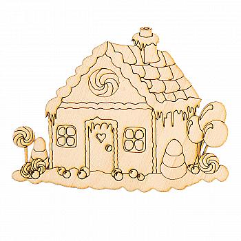 Заготівка дерев`яна "Льодяниковий будиночок", R019 Заготівка дерев`яна "Льодяниковий будиночок", R019