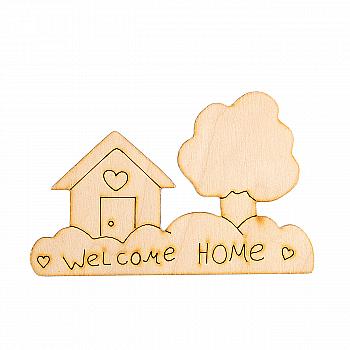 Заготівка дерев`яна "Альпійське село, будинок з деревом-2", R082 Заготівка дерев`яна "Альпійське село, будинок з деревом-2", R082