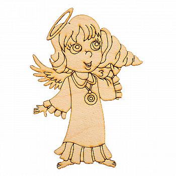 Заготівка дерев`яна "Янголятко з мушлею", VD047 Заготівка дерев`яна "Янголятко з мушлею", VD047