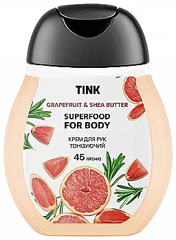 Крем для рук тонизирующий Grapefruit с экстрактом грейпфрута и маслом Tink 45 мл, 289214 Крем для рук тонизирующий Grapefruit с экстрактом грейпфрута и маслом Tink 45 мл, 289214