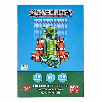 Картон кольоровий двосторонній Yes "Minecraft", 10 арк., А4, папка, 955456 Картон кольоровий двосторонній Yes "Minecraft", 10 арк., А4, папка, 955456