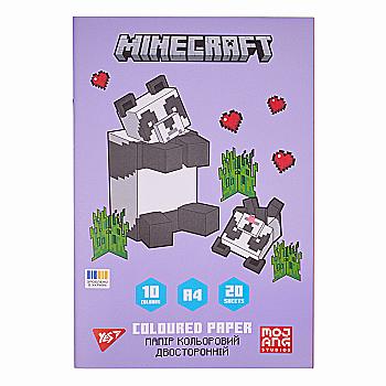 Папір кольоровий двосторонній Yes "Minecraft. Spring", 20 арк., А4, скоба, 955462 Папір кольоровий двосторонній Yes "Minecraft. Spring", 20 арк., А4, скоба, 955462