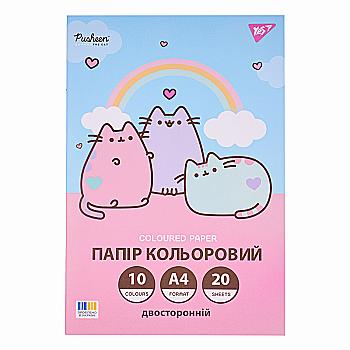Папір кольоровий двосторонній Yes "Pusheen", 20 арк., А4, скоба, 955466 Папір кольоровий двосторонній Yes "Pusheen", 20 арк., А4, скоба, 955466