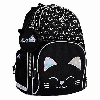 Рюкзак шкільний напівкаркасний YES S-100 "Smiling Cats", 559871 Рюкзак шкільний напівкаркасний YES S-100 "Smiling Cats", 559871