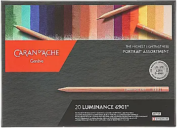 Набір перманентних олівців 20 кол. Caran d`Ache Luminance 6901 Portrait карт. бокс, 6901.920 Набір перманентних олівців 20 кол. Caran d`Ache Luminance 6901 Portrait карт. бокс, 6901.920