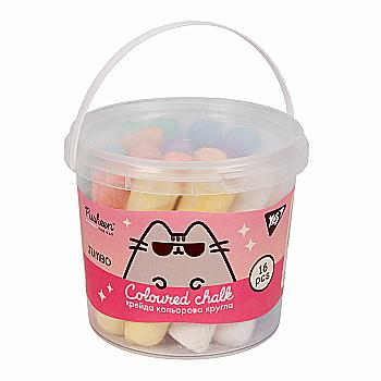 Крейда кольорова "Pusheen" у відрі JUMBO, 16 шт., 400479 Yes Крейда кольорова "Pusheen" у відрі JUMBO, 16 шт., 400479 Yes