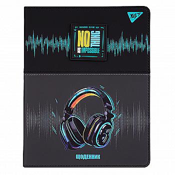 Дневник шк. PU интегральный "Headphones" А5, 40 л., 911620 YES Дневник шк. PU интегральный "Headphones" А5, 40 л., 911620 YES