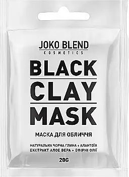 Маска для лица черная глиняная Black Сlay Mask Joko Blend 20 г, 576835 Маска для лица черная глиняная Black Сlay Mask Joko Blend 20 г, 576835