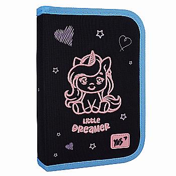 Пенал твердий YES HP-04 "Cute Unicorn" одинарний з двома клапанами, 533627 Пенал твердий YES HP-04 "Cute Unicorn" одинарний з двома клапанами, 533627