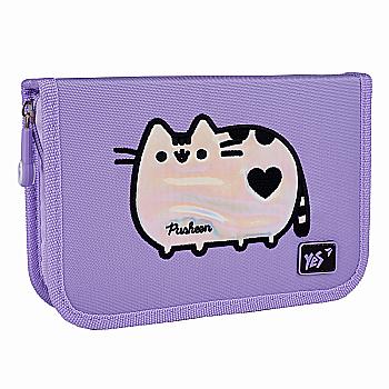 Пенал твердий YES HP-04 "Pusheen Shiny" одинарний з двома клапанами, 533628 Пенал твердий YES HP-04 "Pusheen Shiny" одинарний з двома клапанами, 533628