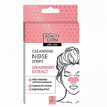 Очищающие полоски для носа с экстрактом клубники BEAUTYDERM, 3 шт. Очищающие полоски для носа с экстрактом клубники BEAUTYDERM, 3 шт.