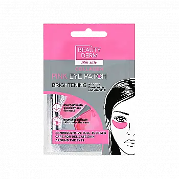Розовые коллагеновые патчи для глаз BEAUTYDERM, 2 шт, 8 г Розовые коллагеновые патчи для глаз BEAUTYDERM, 2 шт, 8 г