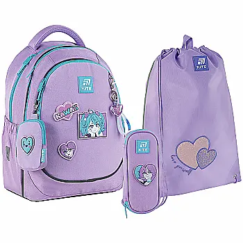 Набір рюкзак + пенал + сумка для взуття Kite 700 Kawaii Love, SET_K25-700M-6 Набір рюкзак + пенал + сумка для взуття Kite 700 Kawaii Love, SET_K25-700M-6