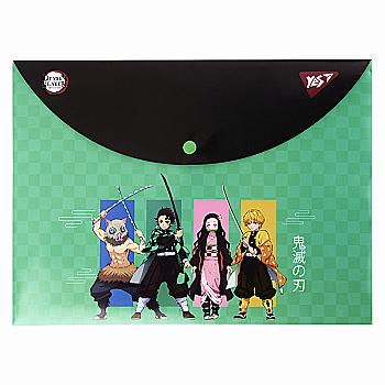 Папка-конверт YES А4 на кнопці "Demon Slayer", 492287 Папка-конверт YES А4 на кнопці "Demon Slayer", 492287