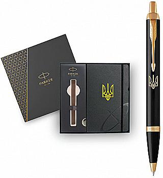 Ручка Parker IM Ukraine Black позол. кул. Трезубец + блокнот Parker + подар.упак., 22032b24_T001y Ручка Parker IM Ukraine Black позол. кул. Трезубец + блокнот Parker + подар.упак., 22032b24_T001y