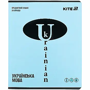 Тетрадь 24 лн, Предметка - Укр.яз., софт тач+УФ, Bright, K25-240-19 Тетрадь 24 лн, Предметка - Укр.яз., софт тач+УФ, Bright, K25-240-19