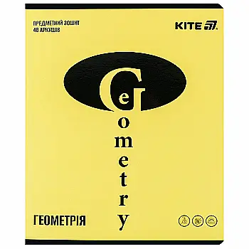 Тетрадь 48 кл, Предметка - Геометрия, софт тач+УФ, Bright, K25-240-11 Тетрадь 48 кл, Предметка - Геометрия, софт тач+УФ, Bright, K25-240-11