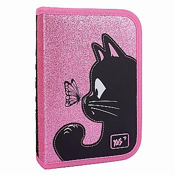 Пенал жесткий YES HP-02 "Cat Dreamer" одинарный без клапана, 533649 Пенал жесткий YES HP-02 "Cat Dreamer" одинарный без клапана, 533649