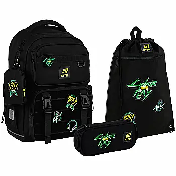 Набор рюкзак+пенал+сумка для обуви Kite 1022 CyberGame, SET_K25-1022M-2 Набор рюкзак+пенал+сумка для обуви Kite 1022 CyberGame, SET_K25-1022M-2